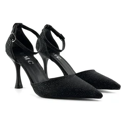 Mona shoes Ženske sandale na štiklu, Crne