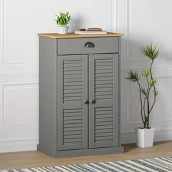 Ormarić za cipele VIGO sivi 60 x 35 x 96 cm od masivne borovine