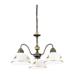 Kolarz 731.83.150 - Luster na lancu NONNA 3xE27/75W/230V, sa motivom jelena, ružičasto zlato