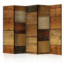 artgeist Paravan Wooden Textures I, 5-Delni, Enostranski