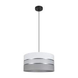 Luster na sajli CORAL 1xE27/60W/230V preč. 40 cm bela/siva