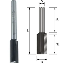 ENT utorni rezkar HW, 12 x 30 mm, l 90 mm
