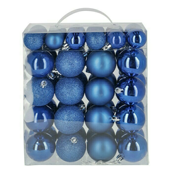 Božićne kuglice (50 Kom., Plave boje, Plastika)