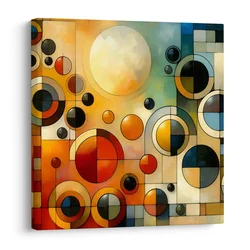 Slika geometrija v toplih tonih - 20x20