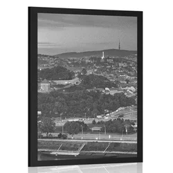 Plakat večer v Bratislavi v črnobeli varianti - 30x45 silver