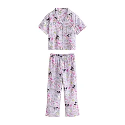 Next Pižama Hello Kitty sivka / rosé / črna / bela