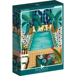 PIECES & PEACE Blue Dish Puzzle 1000 kosov