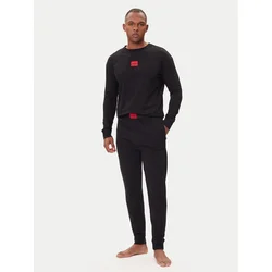 HUGO Pižama Galaxy 50549188 Črna Regular Fit