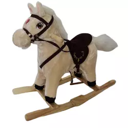 BABY LINE Plisani Konjic Klackalica Happy Pony Krem