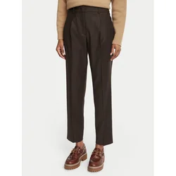 Weekend Max Mara Hlače iz tkanine Caldaia 2625136112 Rjava Regular Fit