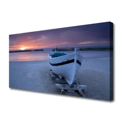 tulup.si Slika na platnu Čoln beach sun landscape 125x50 cm