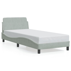 Okvir za krevet Dover svjetlosivi 90x200 cm baršunasti