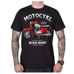 Ulična majica moška - MOTOCYKL PANELKA - BLACK HEART - 13104