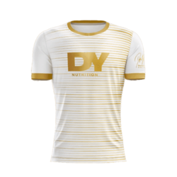DY Nutrition Premium Muška majica Gold Edition, Belo-zlatna