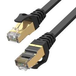 Pačji kabel Unitek C1897BK-1M, ploščat Ethernet kat. 7, 1 m