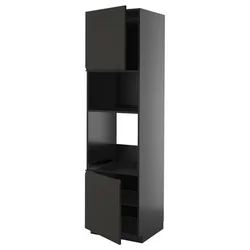 METOD Visoki element za ugradne uređaje, Crnosiva/Upplöv boja antracita, mat, 60x60x220 cm