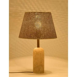 Opviq Stona lampa Hasir Sapkali Traverten, Bež