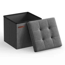 Songmics Shramba tabure, 30x30x30 cm, siva