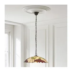 Endon 112246 - Luster na lancu Tiffany BOTANICA 1xE27/60W/230V, prečnik 45 cm