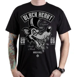 Hardcore majica moška - WOLF - BLACK HEART - 27652 001-0089-BLK