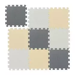 Northix Igralna podloga Puzzle, EVA pena, 3-barvni set, blaženje udarcev