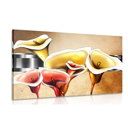 Slika elegantni cvetovi kale - 60x40