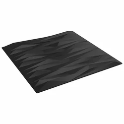 Zidne panele 48 pcs Crni kamen 50 x 50 cm XPS pjena