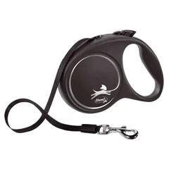 FLEXI Povodac za pse Black Design Tape L 5m crni