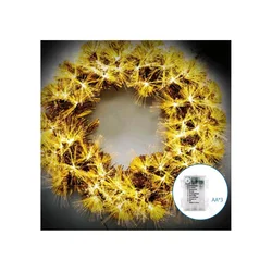 Aigostar - LED spoljašnji božićni venac 3D 72xLED/3xAA O 50 cm IP44 topla bela