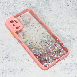 TERACELL Maska Frame Glitter za Xiaomi Redmi Note 10 5G roze