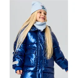 Sinsay - Pamučna kapa i grejač za vrat 2 pack Stitch - bledoplavo
