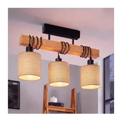BRILAGI - Plafonski luster NUBILA 3xE27/60W/230V borovina/svetlo braon