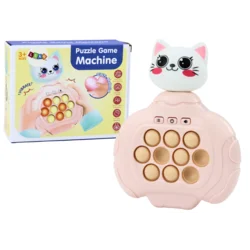 slomart Sensoryčna igra Pop-It z muciko LEAN TOYS - vibracije, roza