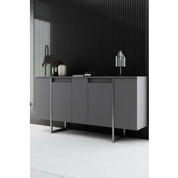 HANAH HOME Komoda Luxe Anthracite Silver