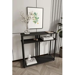 Hanah Home Komoda Garcia, 90x30x84 cm, Crna