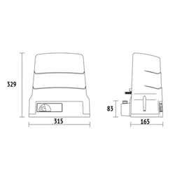 ROGER KIT H30/645 Motor klizne kapije do 600kg AU010073
