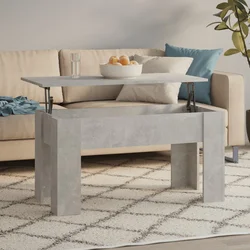 Stolić za kavu boja betona 101x49x52 cm konstruirano drvo