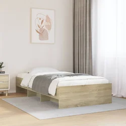 vidaXL Posteljni okvir sonoma hrast 90x200 cm inženirski les