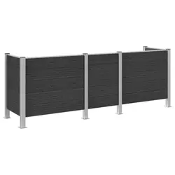 Ograda za kante za smeće Siva 315 x 85 x 115 cm Aluminij i WPC