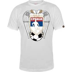 011Shop Muška majica kratkih rukava, Srbija orao ?? 2024, Bela