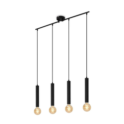 Briloner - Luster na sajli LONGA 4xE27/60W/230V crna