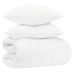 Set pokrivača Bijela 135 x 220 cm Pamuk, bambus, poliester