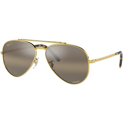 Ray-Ban New Aviator RB3625 9196G5 Polarized L (62) Zlata/Rjava