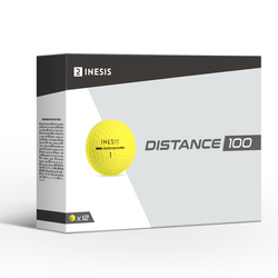 Rumene žogice za golf DISTANCE 100 (12 kosov)