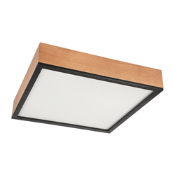 Plafonsko svetlo OAK SQUARE 4xE27/15W/230V 48x48 cm hrast/crna