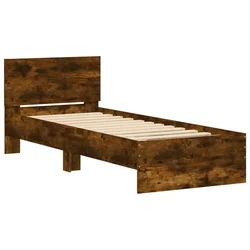 Vidaxl Posteljni okvir brez vzmetnice z vzmetnice dim. hrast 75x190 cm