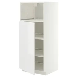 METOD Visoki element za ugradne uređaje, bela/Voxtorp v. sjaj bela, 60x60x140 cm