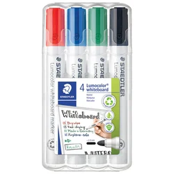 MARKER ZA BIJELU PLOČU 2MM PK4 RECIKLIRANI LUMOCOLOR STAEDTLER 351 WP4