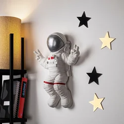 Wallity Zidna dekoracija Peace Sign Astronaut-2, 35cmx47cmx10cm, Bela