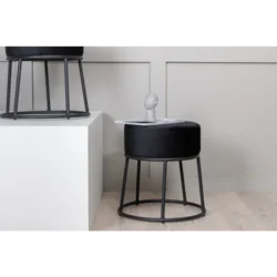 Venture Design Puf Petra 45.5x46.5 cm črn